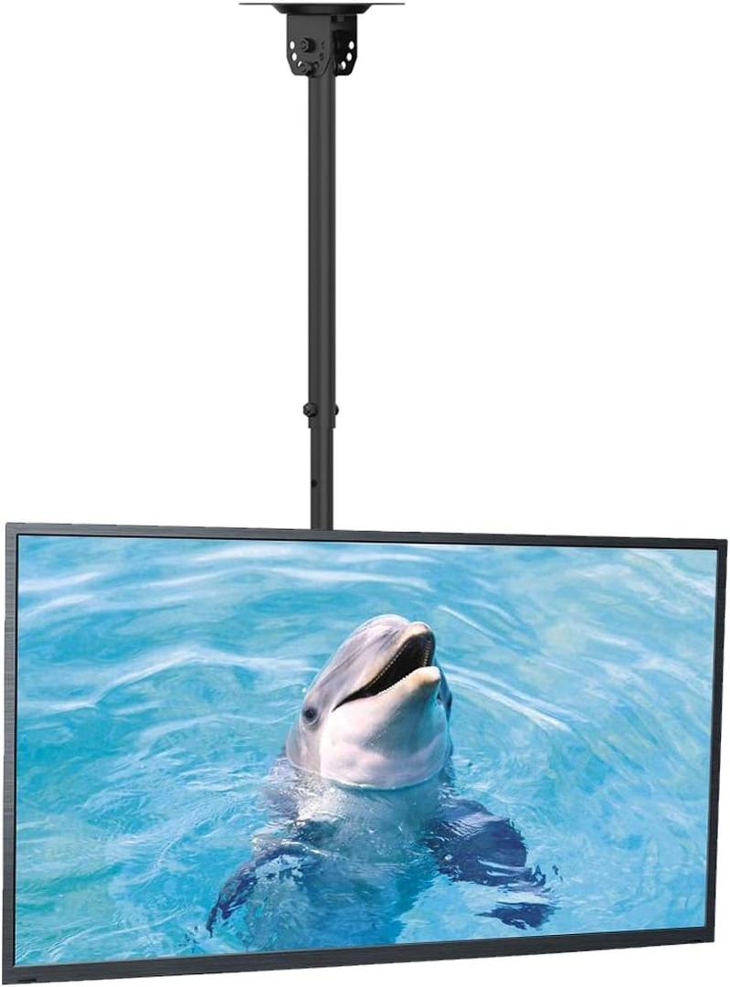 Suptek Ceiling TV Mount Fits Most 26-65 inch LCD LED Plasma Panel Display with Max VESA 400x400mm Loaded up to 45kg/100lbs Height Adjustable MC4602 (Max 65" TV)