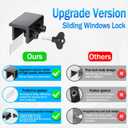 ZRFCXE Window Locks,12 Pack Sliding Window Locks with Key for Vertical & Horizontal Sliding Windows Doors, Easy to Install, Adjustable Security Window Lock for Patio Bedroom Home and Office (Black)