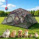 Outdoor Cat Play Tent for Indoors and Outdoors (X- Large Portable Pet House, Outdoor Cat Enclosure for Cats, Rabbits and Small Animals Easy to Connect with Run Tunnels, Cubes (Patented)