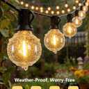 Brightown Outdoor String Lights, 74FT Shatterproof LED Patio Lights with 22 Dimmable Plastic G40 Bulbs, 2700K Waterproof Connectable Hanging String for Backyard, Cafe, Porch, Deck, Home Decor