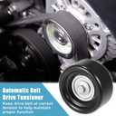 uxcell Drive Belt Tensioner Assembly Accessory Idler Pulley No.12605492 for Chevrolet Silverado 2500 HD Gas 2020-2023 Black Metal