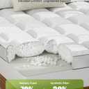 Queen Mattress Topper 3 Inch,Pillow Top Mattress Topper Bamboo Rayon Cover,Breathable Mattress Pad,21" Deep Pocket,Soft Queen Size Shredded Memory Foam Mattress Bed Topper Pressure Relief
