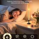 otnofok 10.5" Flameless Taper Candles, 6 Pack Battery Operated Plastic LED Candlesticks with Remote, 3D Flickering Flame for Wedding, Christmas Decor, Ivory (Rechargeable Batteries Not Compatible)