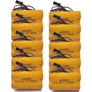 (10 Pack) 3.6v 900mAh Lithonia ELB B001 ELBB001 ELB-B001 Exit Sign Emergency Light NiCad Battery Replacement for Lithonia EU2 LED Interstate ANIC1566 Unitech 0253799