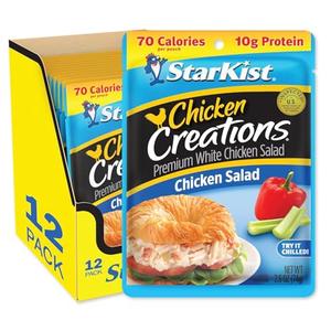 StarKist Chicken Creations, Chicken Salad, 2.6 oz Pouch (Pack of 12), BBD 08/05/2027