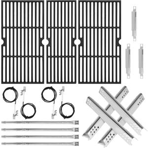Grill Parts for Charbroil Performance 475 4 Burner 463347017 463377017 463342119 18" Grill Grates Burner Heat Plates for Char Broil 463335517 463376017 463377319 463275517 Gas Grill Replacement Parts