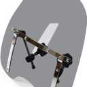 ECOTRIC Universal Tinted Windshield 18"x16" Compatible with Yamaha Honda Suzuki Harley Kawasaki Motorcycle Smoke Windscreen Durable