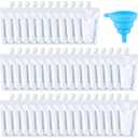 Patelai 150 Pieces Plastic Liquid Pouch Reusable Juice Pouches Travel Water Leak Proof Bags Bulk with Collapsible Silicone Funnel for Travel Outdoor (10 oz)