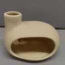 MOUGIGI Palo Santo Holder - Ceramic Incense Burner for Palo Santo Sticks, Cone, and Spiritual Sage - Modern Chiminea for Meditation - Handcrafted Smudge Bowl and Meditation Gift (Glazed Ceramics - Beige)