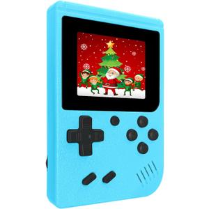 Retro Handheld Games Console, Built-in 400 Video Games,Portable Video Gaming Player with 3.0 Inch IPS Screen and Rechargeable Battery (Blue)