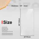 KINLINK 24x48 3mm 1/8" Clear Cast Acrylic Sheets Plastic Board 2 Pack
