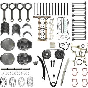 1.4L Cylinder Head Gasket Set W/Bolts Kit Timing Chain Kit w/VVT Sprocket Con-Rod Piston & Ring Kit Fit For Chevy Cruze Sonic Trax Cruze Limited Buick Encore 1.4L 2011-2016 HS54898, HS26540PT-1