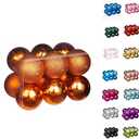 Emopeak 24 Pcs Christmas Balls Ornaments for Xmas Christmas Tree - 4 Style Shatterproof Christmas Tree Decorations Hanging Ball for Holiday Wedding Party Decoration (Orange, 3.2"/8CM)