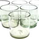 Clear 12 oz Large DOF Glasses (set of 6), Recycled Glass, Lead-free, Toxin-Free (12oz Large DOF)