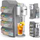 Soda Machine Dust Cover for Ninja Thirsti Max Custom Hydration System, Soda Maker WC2002, Cover Bag with Storage Pockets Compatible with Ninja Thirsty, Flavored Water Drops(Gray)