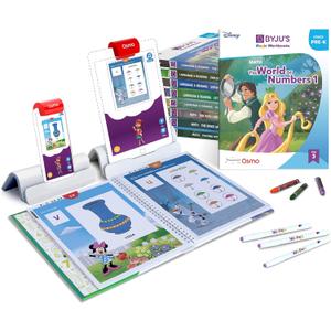 BYJU’S Learning Kit: Disney, Pre-K Premium Edition (App + 9 Workbooks) - Preschool, Ages 3-5, Featuring Disney & Pixar Characters- Learn Numbers, Letters, Shapes & Colors - Osmo iPad Base Included