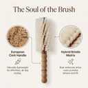 Boar Bristle Round Brush 2.75 Inch | Solid Wood Barrel, Cork Handle, 2.4 oz Blowout Brush for Fine to Medium Hair