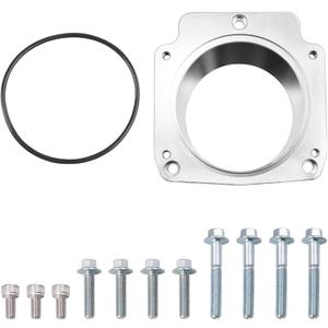 WMPHE LS Throttle Body Adapter 92mm Compatible with LS1 3 Bolt Intake Manifold to LS3 4 Bolt Replacement for 551513 LS6 LS LR4 LQ4 LS6 L59 LQ9 LM4 L33 LSX 4.8L 5.3L 5.7L 6.0L