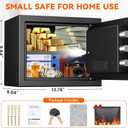 1.2 Cub Small Safe for Home Use, Digital Security Safe Box with Electronic Keypad Key, Fireproof Bag and Removable Shelf, Document Safe for Money Jewelry Valuables