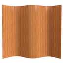 Red Lantern 6 ft. Tall Bamboo Wave Screen - Natural