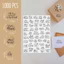 1000 PCS Bible Verse Stickers, Clear Inspirational Pray Stickers Encouraging Scripture Decals Jesus Christian Religious Faith Labels for Scrapbooks Bottles Computer Planner Diary Album Kids Adults