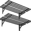Ultrawall Heavy Duty Garage Wall Shelves, 2 x 4 ft Wall Mounted Storage Shelves, Holds Up to 800Lbs, 2Pack, Black, 48in