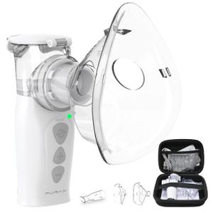Portable Nebulizer for Adults & Kids, Auto-Cleaning Rechargeable Handheld Mesh Nebulizer Machine, Travel & Home Use, Fast Relief for Breathing Problems, Ultra Quiet