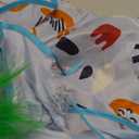 Potaroma Hide and Seek Interactive Cat Toys, Moving Concealed Wand Feather, Automatic Chargeable Indoor Kitten Exercise Kicker, Mouse Squeaky, Floral Cover