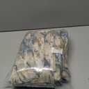 MYSKY HOME Floral Curtains for Living Room Linen Look Semi Sheer Vertical Light Filtering Privacy Drapes Decor Farmhouse Style Texture for Bedroom Dining Room, Brown, W52 x L84, Pack-2