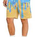 Cozople Mens Mesh Athletic Shorts Quick Dry Ice Cream Drip with Pockets (XL)