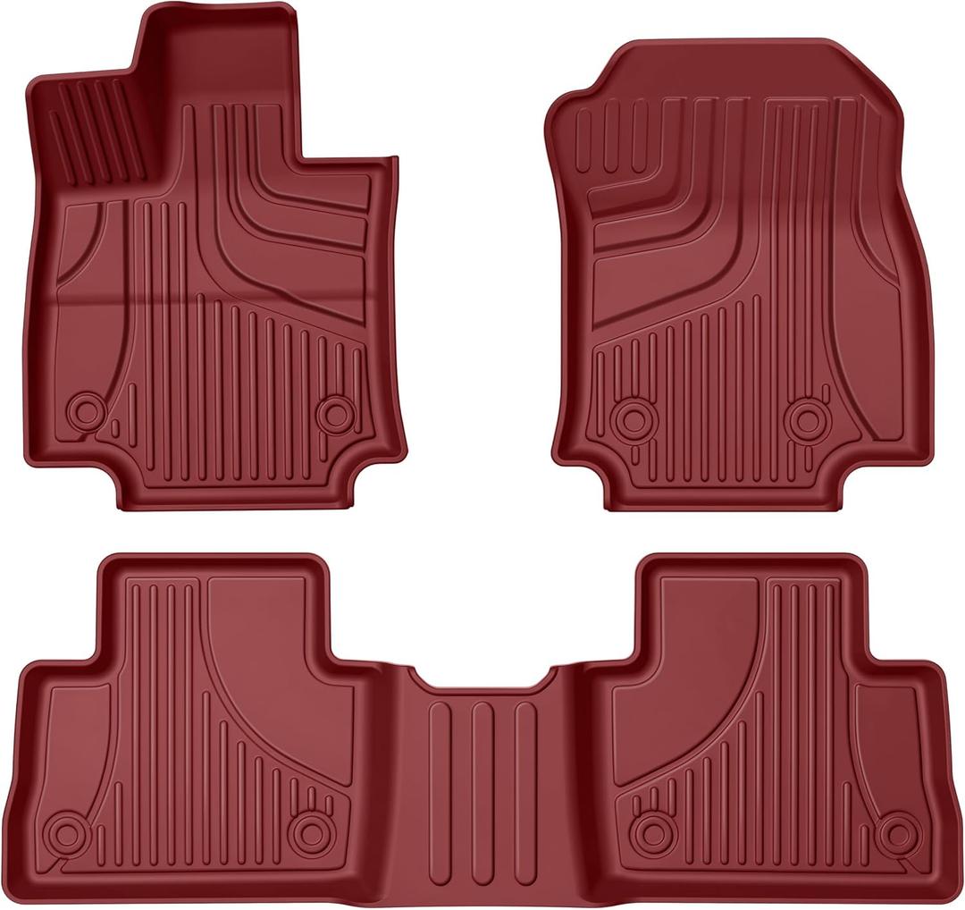Floor Mats for Toyota RAV4 2019-2025 Gas, Not for Hybrid/PHEV, Red