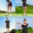 FKEEP Women's Tennis Golf Dress Outfits Athletic Workout Dress with Shorts and Pocket Sport Dresses (S)