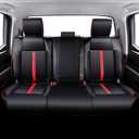 Carlimeki Leather Seat Covers Custom Fit for Tundra 2026 2025 2024 2023 2022 CrewMax SR, SR5, Limited, Platinum, 1794 Edition, TRD Pro, Capstone - Carbon Fiber - Premium Faux Leather Fully Covered