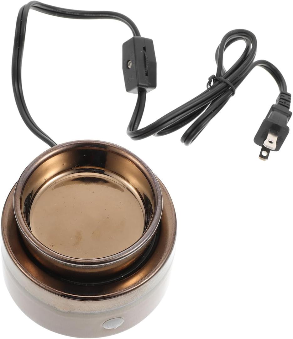 Wax Melter Burner Under Desk Heater Small Heater Mini Desk Heater Ceramics Electric Wax Gadget Incense Burner Ornament Mini Wax Heater European Style Heating Machine (As Shown)