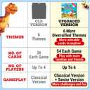 Upgraded Kids Card Games Pack, 6 Decks, Go Fish, Old Maid, Crazy Eights, Memory Match, Slap Jack, War, Playing Cards, Easter Basket Stuffers, Stocking Stuffers