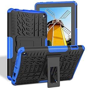 ROISKIN for Fire 7 Tablet Case 2022 Release 12th Generation for Kids, Dual Layer Shockproof Impact Resistance Case for Fire 7 inch with Kickstand
