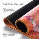 Virora Orange Mahjong Mat with Rules, American Mahjong Mat, 3MM Non-Slip Rubber Noise Reduction Mah-jongg Mat, 32.7x32.7in Rolled No Creases Waterproof Mahjong Table Cloth for Mah Jong & Card Games