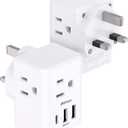 2-Pack UK Travel Plug Adapter - US to UK Plug Adapter, Type G International Plug Adapter, Dubai England Ireland Travel Essentials, UK Power Adapter