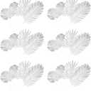Silver Faux Leaves Artificial Leaves for Wedding Props Decorative Silver Leaves for Home Party Banquet Holiday Indoor and Outdoor Floral Arrangements 18.50 X 7.48 in