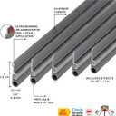 M-D Building Products 43303 Silver Aluminum and Vinyl Cinch Self-Adhesive Top and Sides Door Seal Kit