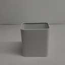 Cesun Small Bathroom Trash Can 2.1 Gallon Wastebasket, Modern Metal Garbage Can Office Waste Basket, White Stainless Steel Trash Bin for Bedroom, Home Office, Toilet, rv, Near Desk, Under Sink