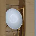 YHOSSEUN 3 Tier Serving Stand Oval Serving Bowl with Metal Rack, Tied Serving Bowls Food Display Dessert Appetizer, Chip and Dip Serving Bowl Set for Parties, Gold-45oz / 17.5oz / 7oz