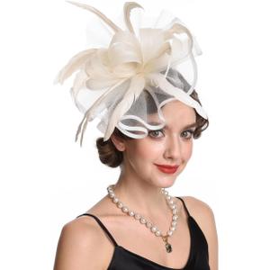 Women Fascinators Hats Flower Fascinators with Headband and Clip Tea Party Headwear for Women and Girls