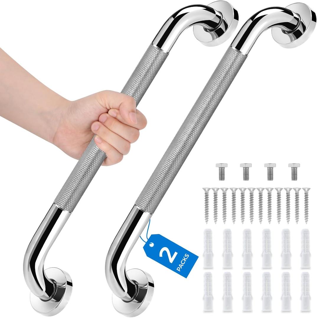 Grab Bars for Bathtubs and Showers, Superb Stainless Steel Shower Handle, Grab Bars for Elderly for Wall, Safety Bars for Bathroom, Shower Grab Bars for Seniors, Pregnant Women, Handicap & Children