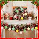 45 Pcs Pastel Christmas Bulbs Ornaments for Christmas Tree Set 15 Pcs 3.15'' Pastel Candy Balls 30 Pcs Velvet Bows Decor Set Macaron Xmas Tree Hanging Ornaments Wreath Garland Decor