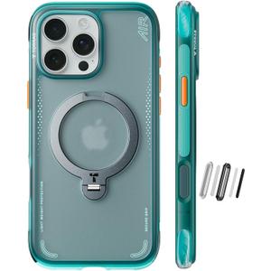 TORRAS Ostand Q3 Air for iPhone 16 Pro Max Case with 360 Magnetic Stand, Fit for MagSafe, Military Grade Drop Tested, Camera Control Button, Shockproof Phone Case for iPhone 16 Pro Max 6.9", Blue
