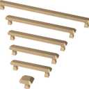 8 x Franklin Brass Napier (1-Pack) Cabinet Handles 3-3/4" Hole to Hole Champagne Bronze Kitchen Cabinet Pulls Drawer Handles Cabinet Hardware Dresser Gold Drawer Pulls P41761K-CZ-C