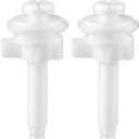 Jetec 2 Pieces Toilet Seat Screws Replacement Kit Plastic Bolts with Plastic Nuts and Washers Parts Kit for Fixing the Top Toilet Seat, White