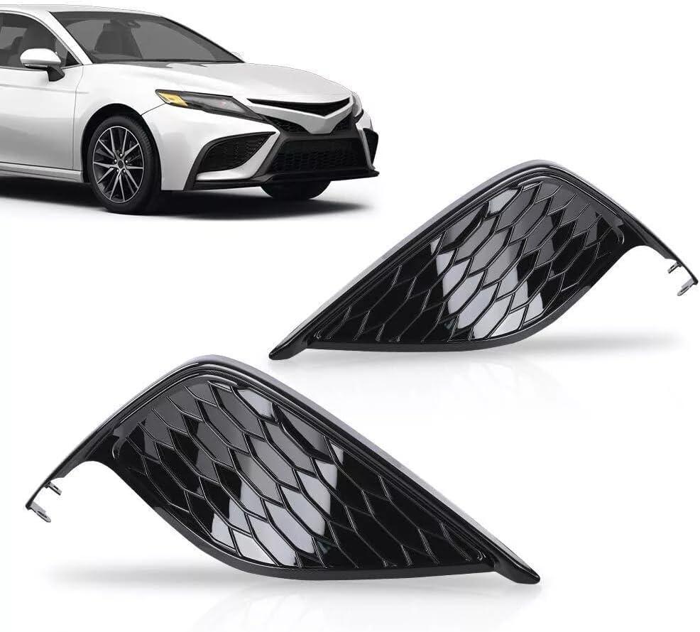 Front Bumper Fog Light Cover Lamp Frame Fit for Toyota Camry SE XSE 2021 2022 2023,Left & Right,Does NOT Fit LE XLE Model,Replace for TO1039243, TO1038243
