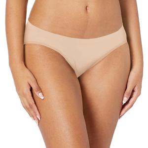 Maidenform Women's Barely There Bikini (7) 3 Pack, Beige & 2xPink